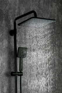 Душевая стойка Gappo G2491-6 с термостатом чёрный